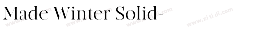 Made Winter Solid字体转换